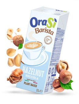 OraSi Barista Hazelnut 1L - napój z orzechów laskowych, doskonały do kawy.