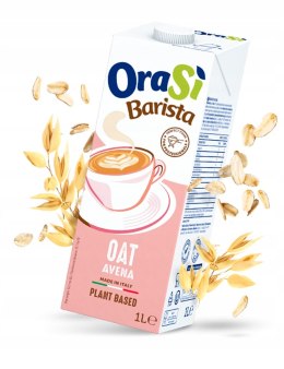 OraSi Barista Oat 1L - włoski napój owsiany, doskonały do kawy.