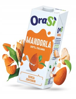 OraSi Migdał 1L - włoski napój roślinny , bez laktozy migdałowy - ZERO cukru!, z witaminami.